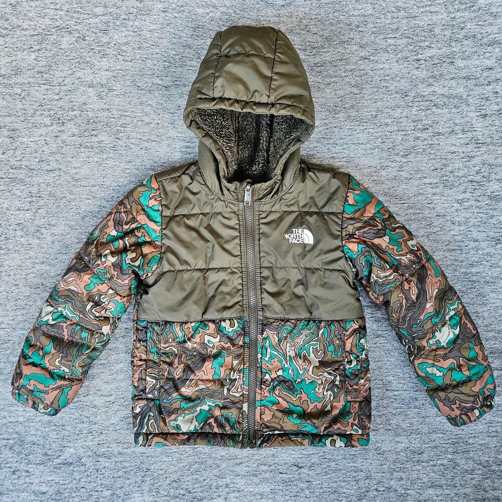The North Face Coat Toddler 5T Taupe Green Terrain Reversible Mount Chimbo